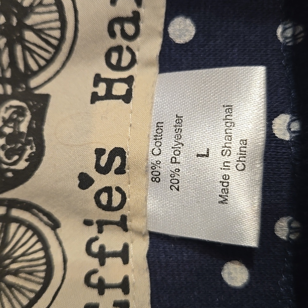 Effie's Heart Navy Polka Dot Trench with Red Lining - Picture 11 of 11
